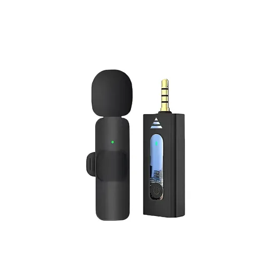 Plug-Play Wireless Lapel Microphone K35 Pro: Dual Microphone System with 3.5mm Jack and Advanced Noise Cancelling Technology