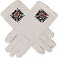 Sarung tangan formal bersulam Custom Dengan LOGO Masonik