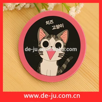 0.3cm Tableware Round Rubber Drink Coasters