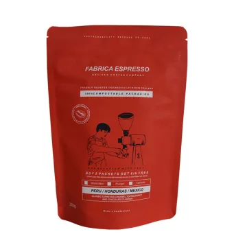Custom heat seal coffee bag laminated compostable kraft bag