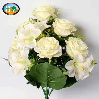 Wedding arrangement decoration artificial white kapok flower