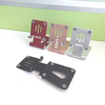 Adjustable Foldable Aluminum Alloy Cell Phone Stand with Anti-Slip Base and Convenient Charging Port - Enhancing Your Desk Setup