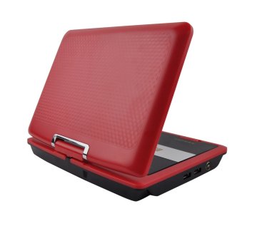 Swivel Red 9 Inch Portable Dvd Player With Av Input And Usb Port