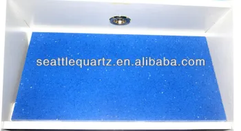 wholesale cheap engineered blue sparkle quartz stone countertop