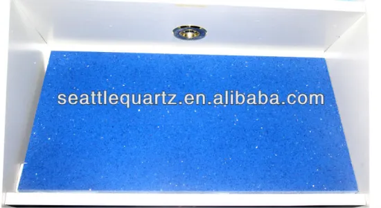wholesale cheap engineered blue sparkle quartz stone countertop