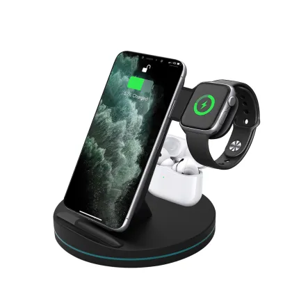 3 in 1 Qi-Certified Fast Wireless Charging Station