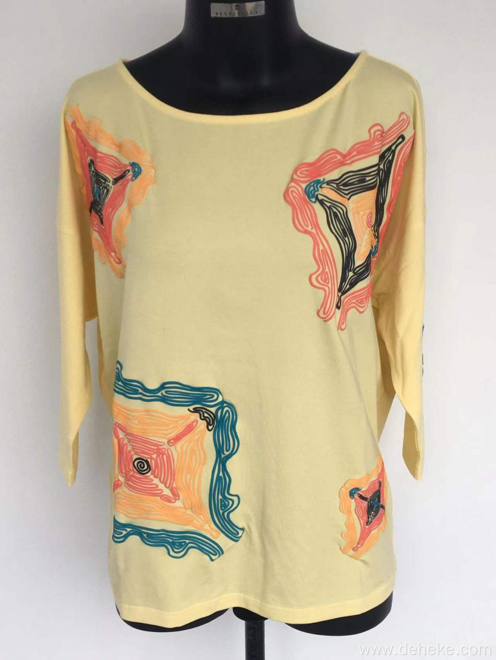 Thin And Breathable Print Colour Tshirt