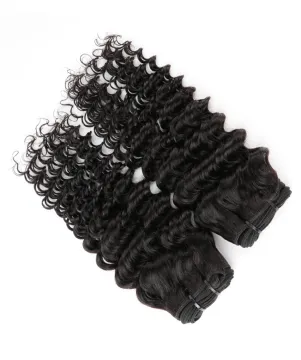 Cuticle Aligned Deep Wave Human Hair Weaves Wholesale 10A 10A+ Grade Unprocessed Virgin Human  Hair Bundles Vendors