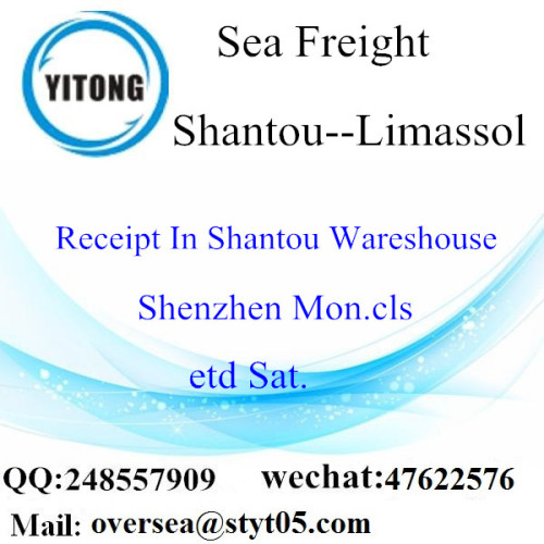 Consolidação de LCL do porto de Shantou a Limassol