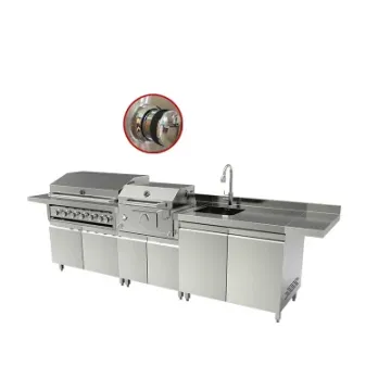 European High Quality Luxury 8 Burners BBQ Grill Outdoor Cabinet for Kitchen
