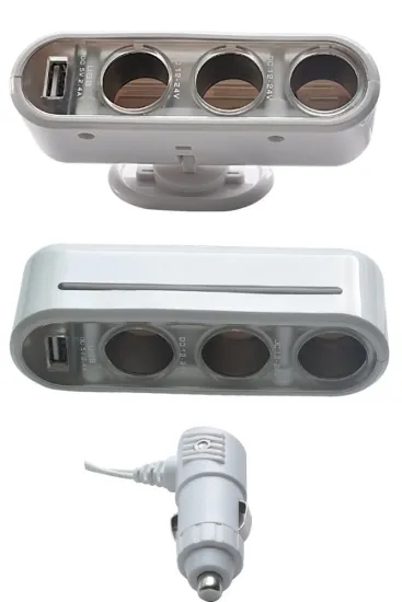 usb adapter car cigarette lighter socket adapter 3 way plug socket usb outlet dc charger power
