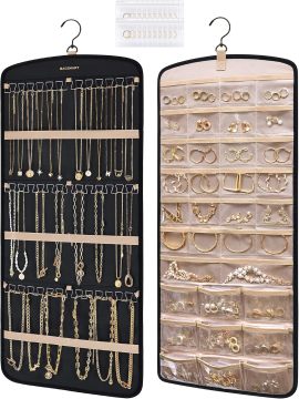 Foldable Jewelry Storage Bag for Earrings Rings Bracelets