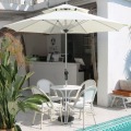 Outdoor centre pillar solar umbrella