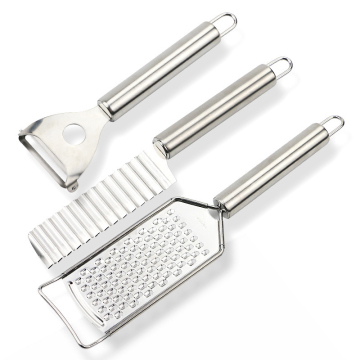 Stainless Steel Vegetable Tools Set: Slicer, Grater, and Peeler