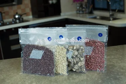 Reusable keep fresh long vacuum food storage bag