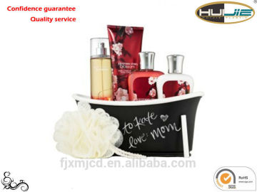 Plastic mini bathtub as gift - BC-0004(Black and White Storage Box For Bath Products + Logo)