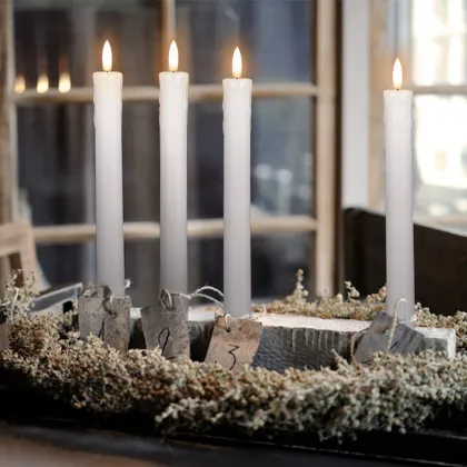 Flameless LED Flickering Taper Candles