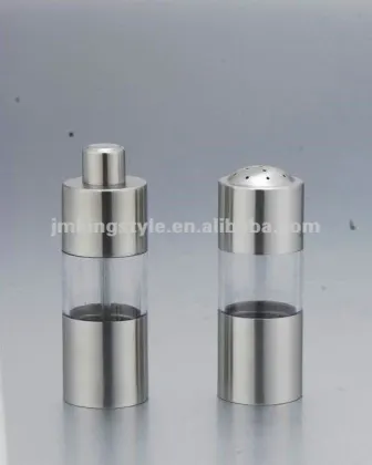stainless steel salt and pepper sets