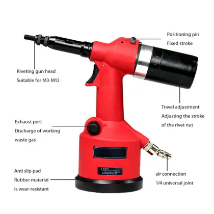 Fully Automatic M3-12 Industrial Pneumatic Nut Riveting Gun and Hydraulic Riveting Machine