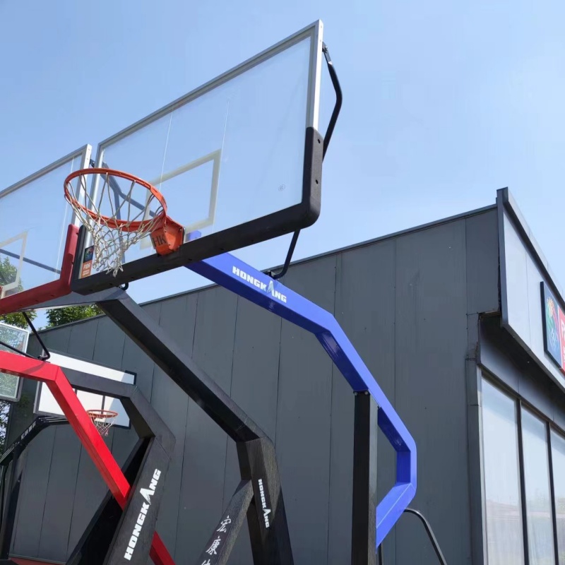 Mechanically Adjusted Basketball Hoop Stand