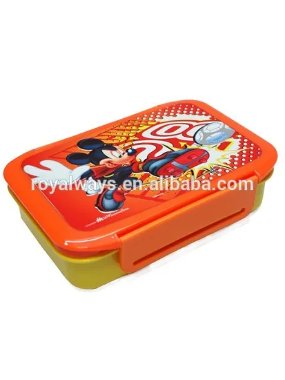 Royalway hot selling plastic kids lunch box with cartoon design