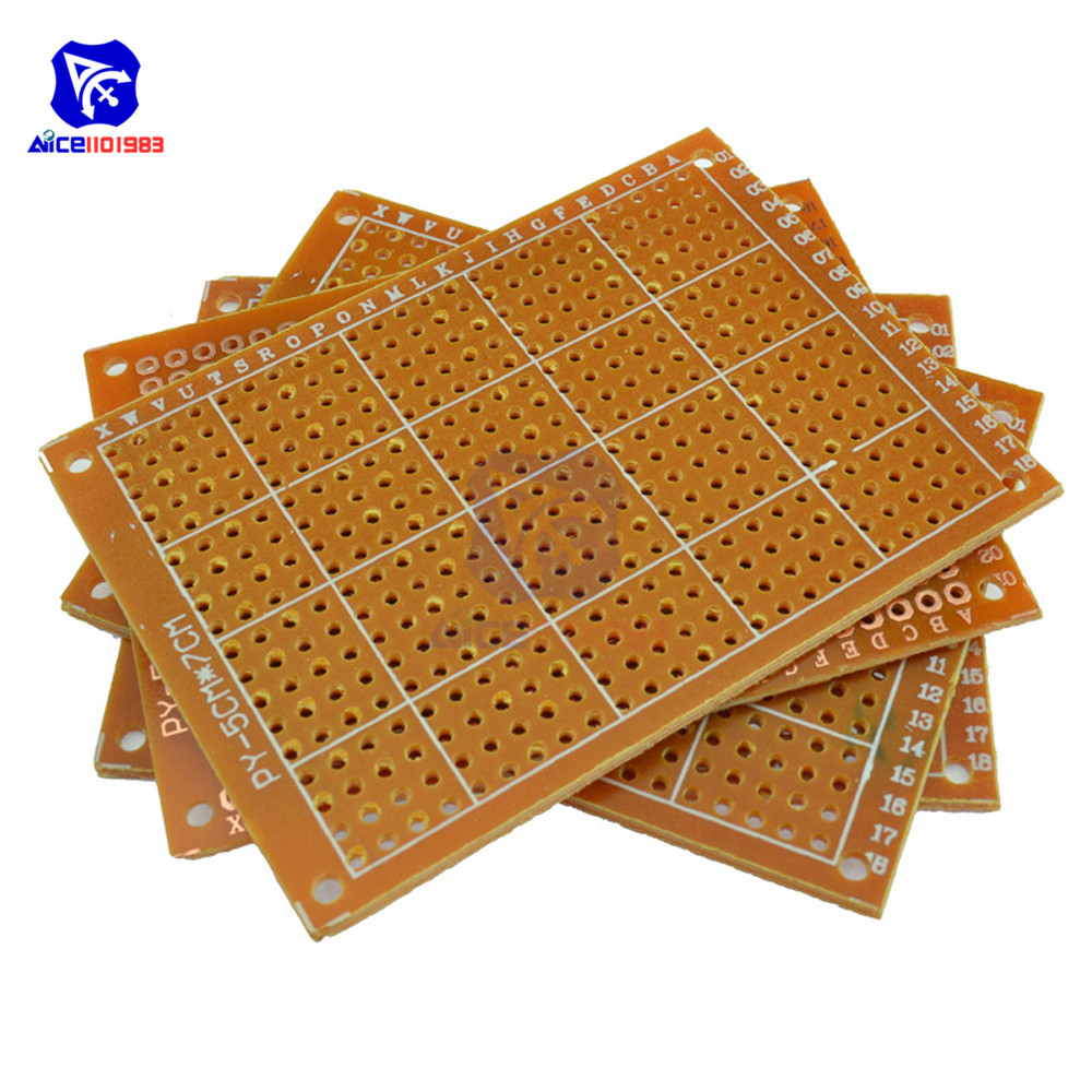 10PCS/Lot Universal PCB Board 5x7 5 x 7 cm 2.54mm DIY Prototype Paper Printed Circuit Panel 5x7cm 50x70mm Single Sided Board