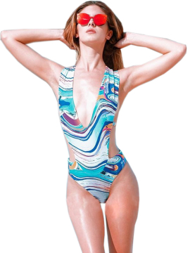 New Arrival Women Fashion Printed Bikini Sets Lady Sexy One Piece Swimsuit