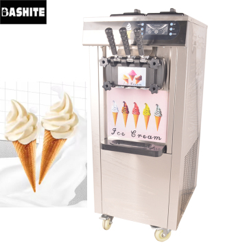 110V-240V Large Tabletop Ice Cream Machine for Hamburger Restaurants & Cold Drink Shops