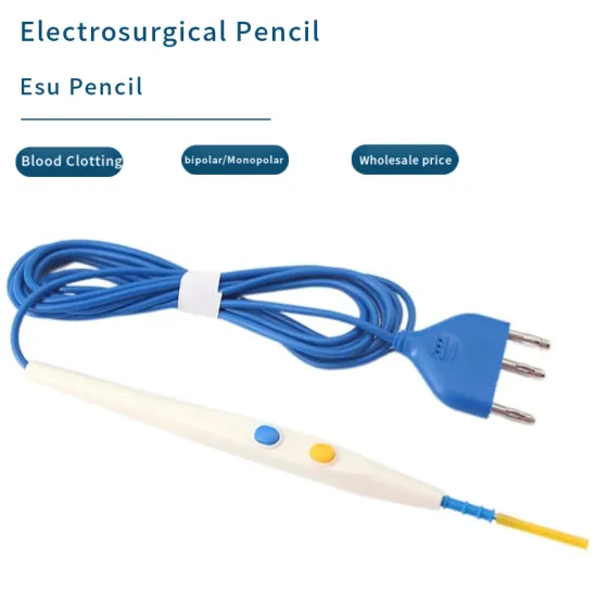 Single-Use Electrosurgical Pencil Hand Control with 2 Button ESU Pencil: Diathermy Electro-Surgical Equipment