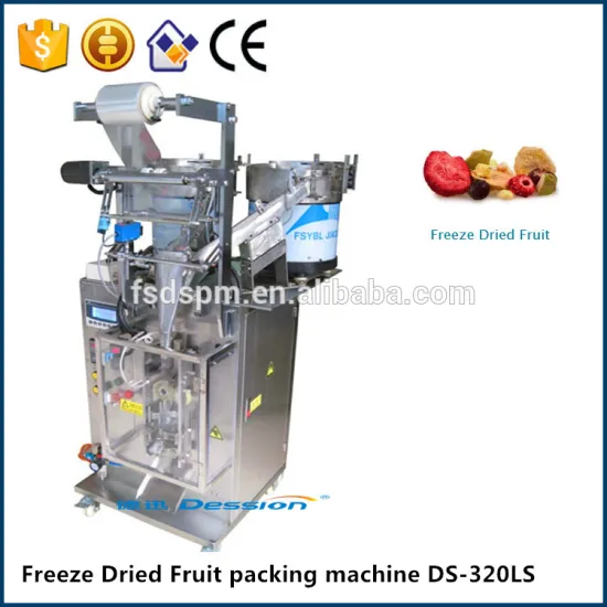 68g Freeze dried fruit snack food pouch low cost full 304 stainless steel semi automatic vertical filling packing machine price