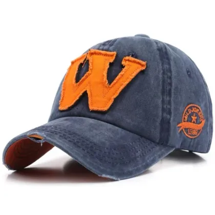 Embroidered letter LOGO solid color duck tongue cap