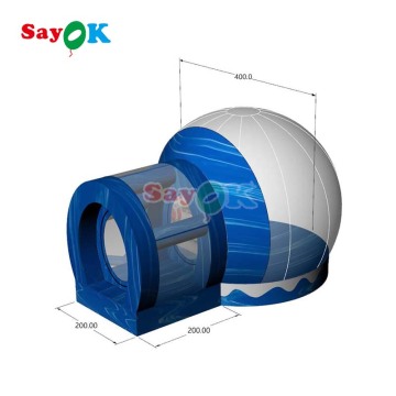 SAYOK 11.7ft Christmas Inflatable Snow Globe Decor with Printed Background