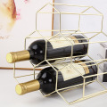 Metal Geometric Design Red White Wine rack