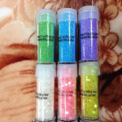 glitter shaker with many colors glitter powder