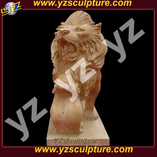 carving lion animal stone sculpture for garden