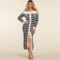 Women's Sexy Off Shoulder Long Sleeve Dress