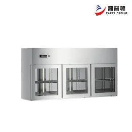 Wall-Mounted Three-Door Display Refrigerator