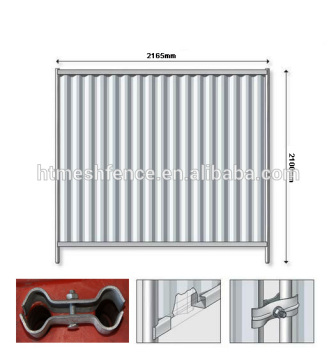 Cream white color coated construction site use 2.2m tall by 2.165m long temporary hoarding fencing