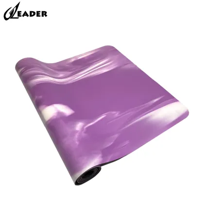 Eco-Friendly Non-Slip Black and Purple Yoga Mat