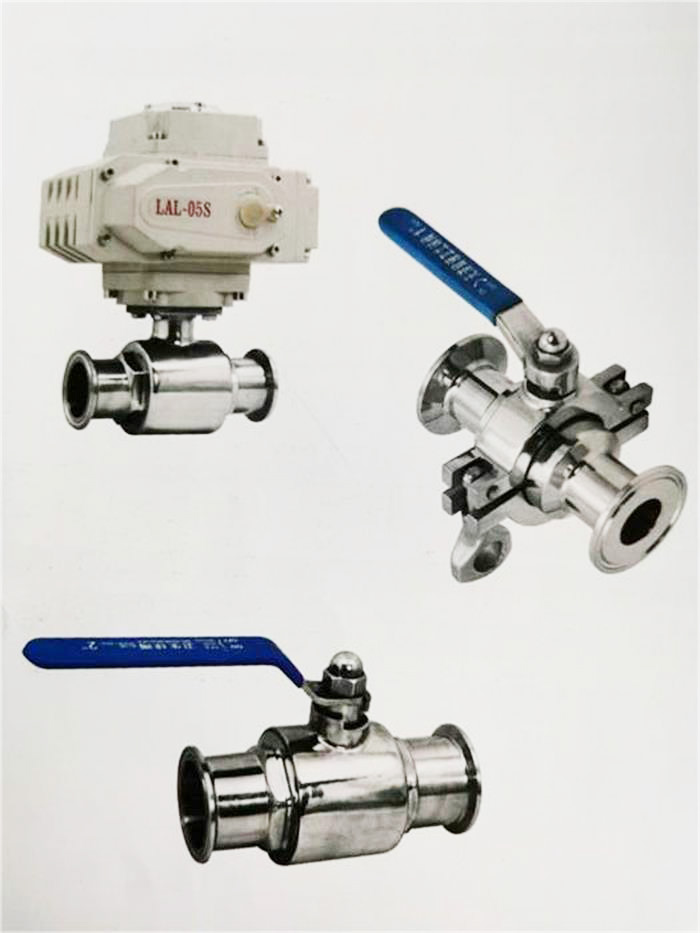 Sanitary straight ball valve