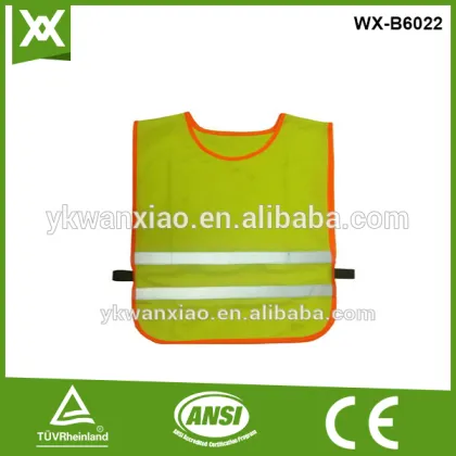 2015new desig hi visibility yellow children warning vests