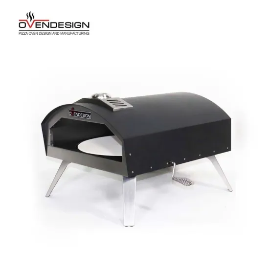 16 Inch Premium Outdoor Black Propane Pizza Oven BBQ Portable Gas Pizza Oven With Rotating Pizza Stone