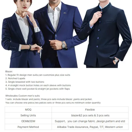 Classic 3 Piece Men's Suit Set - Wedding Groom Wear & Business Attire