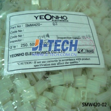 yeonho connector 4.2mm pitch 2 pin connector SMW420-02 wafer housing wire to board connector