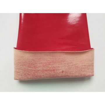 Guante de coatd de PVC rojo. Acabado mimooth. 24 &quot;Puño abierto