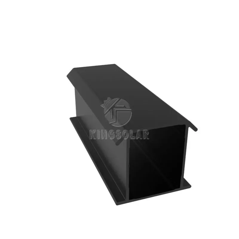 Black and Silver Rail Aluminum for Solar Panel Mounting System