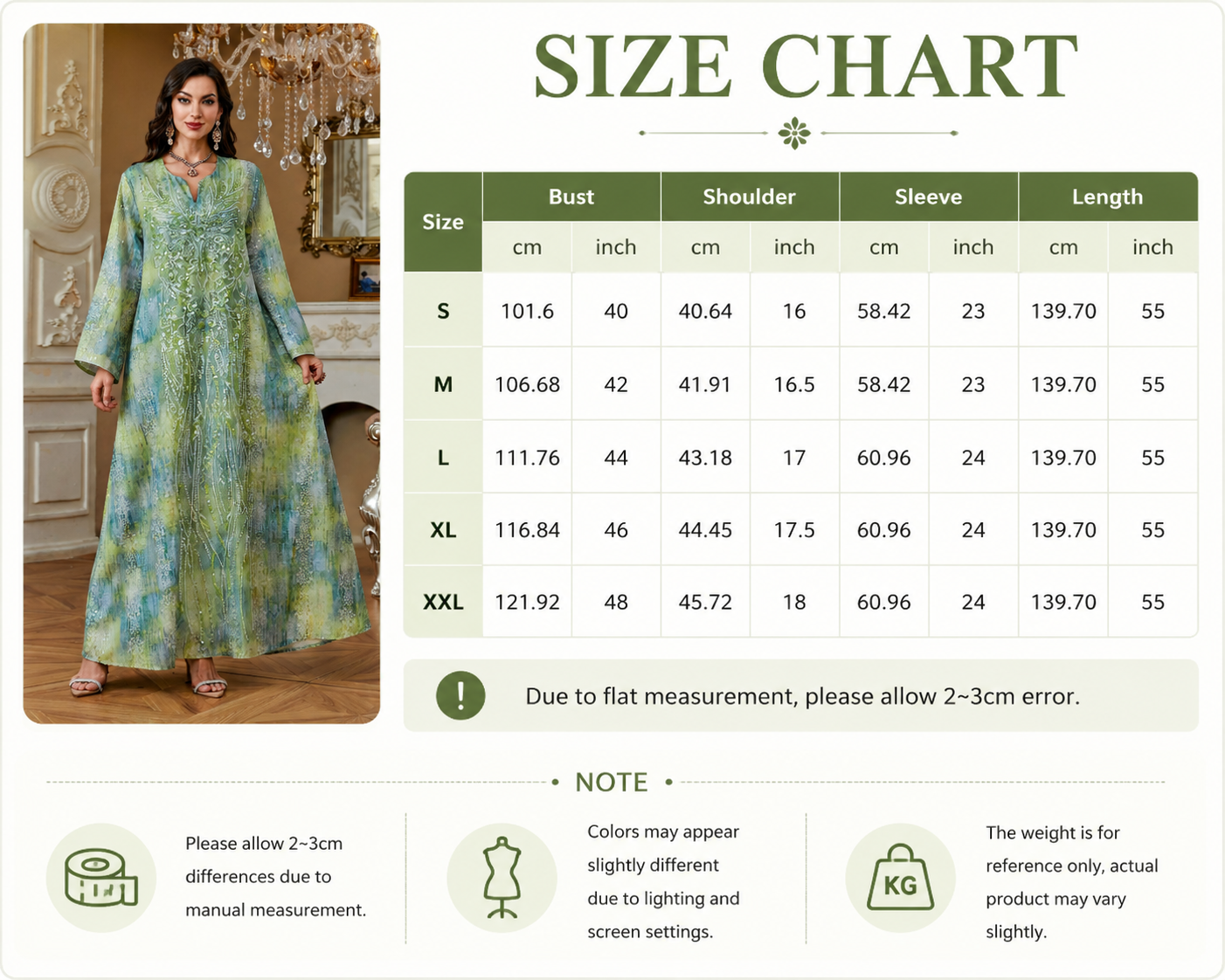 Beaded Printed Abaya Dress with Gradient Colors