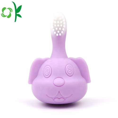 Food Grade Cute Silicone Baby Toothbrush for Sale