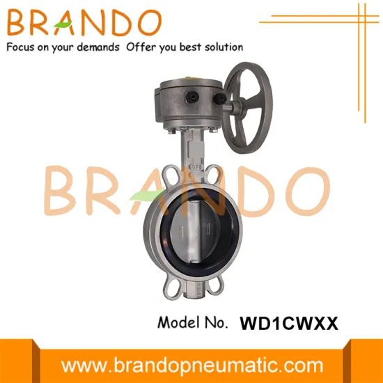 Stainless Steel Wheel Worm Gear Wafer Butterfly Valve