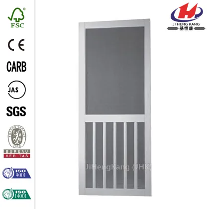 Belle Harbour Solid Vinyl White Screen Door